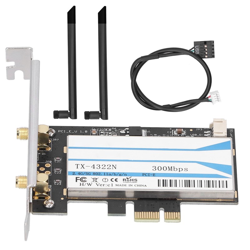 Wireless Network Card Dual Band Desktop Adapter BCM943228 2.4g/5g 300mbps