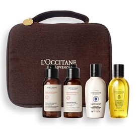 L'OCCITANE - Travel Collection with Intense Repair Shampoo & Conditioner, Almond Shower Oil and Shea Body Lotion - Repairing and nourishing - Made in France
