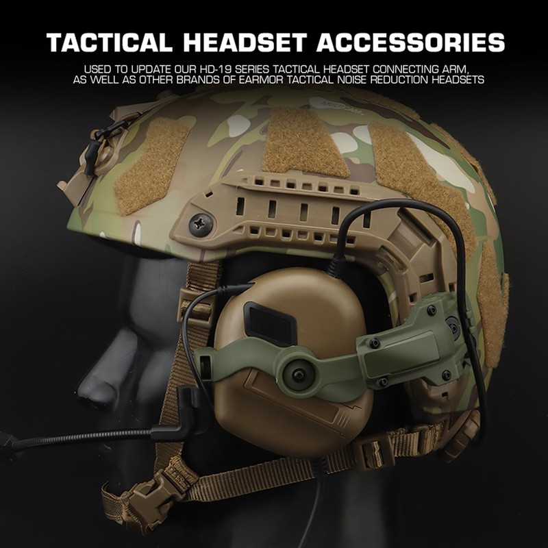 Fast Helmet ARC Rail Adapter Tactical Pickup Headset Suspension Headphone