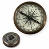 Vintage Royal Navy Pocket Compass, Antique Brass Maritime Navigation Instrument,