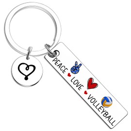 Crizaor Volleyball Gifts for Teen Girls Volleyball Team Gifts Volleyball Stuff Cheer Gifts Inspirational Volleyball Keychain Bulk Volleyball Team Coach Player Brother Volleyball Coach Accessories