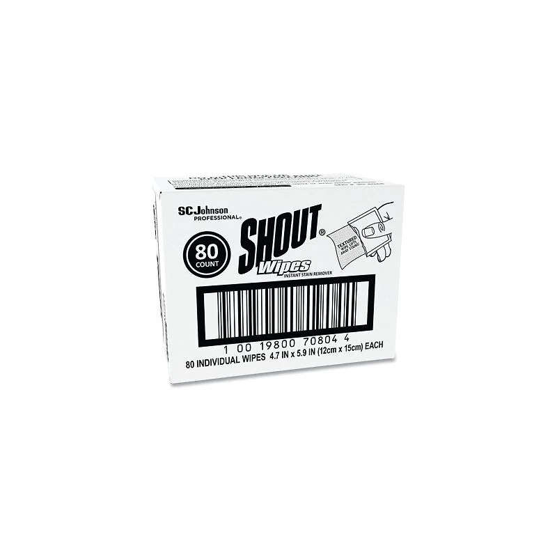 Shout 686661 Wipe & Go Instant Stain Remover 80 Packets