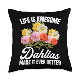 Black Dahlia Seeds Dahlia Plants Live Gardener Dahlias Throw Pillow