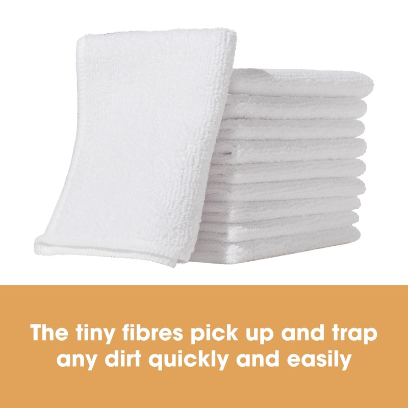Furniture Clinic Pack of 10 Microfibre Cloths – Lint Free