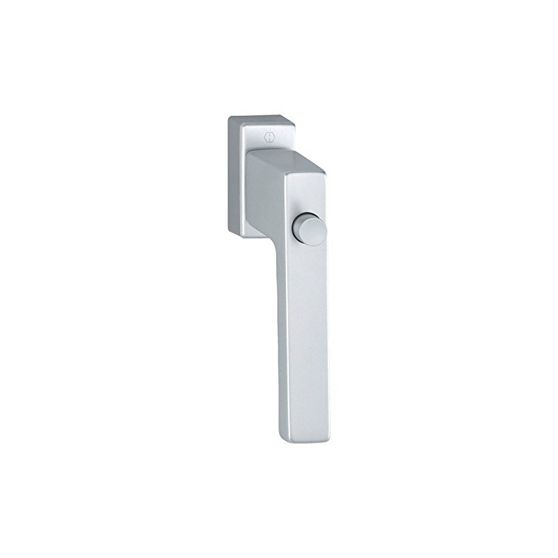 Hoppe Window Handle Toulon, Lock Button, with Vk, Silver elox,