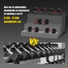 RockRain 90LB Adjustable Dumbbell Set: 4-in-1 Convertible Weights with Non-Slip
