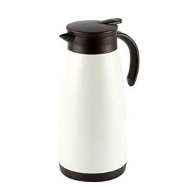Pearl Metal HB-4382 Tabletop Pot, Table Pot, 3.9 gal (1.5 L), Stainless Steel, Heat Retention, Cold Retention, White x Brown, Eco