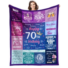 70th Birthday Gifts for Women 70 Year Old Birthday Gifts 70 Year Blanket Gifts 70th Funny Gift Idea 70th Birthday Gift Ideas Gifts for 70 Year Old Female Women Girl Bestie Sister (70th, 50"x60")