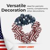 Bright Burlap & Metal American Flag Wreath – Indoor/Outdoor Patriotic