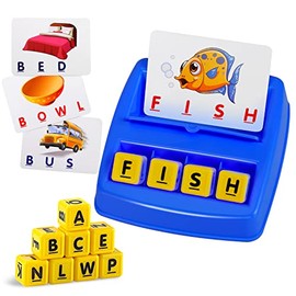 Juego de emparejar letras, ortografía de palabras y mejora la memoria, juguete educativo de aprendizaje temprano para niños de preescolar y jardín de 