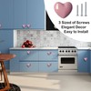 Perphin Ceramic Drawer Knobs Heart Shape Cabinet Dresser Pulls Handles