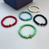 Softones 8mm Beads Cross Bracelets for Women Men Natural Stone
