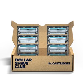 Dollar Shave Club Dollar Shave Club | 4 Blade Razor Refills (8 Pack) | Swift Rinse Blades for Longer and Thicker Hair