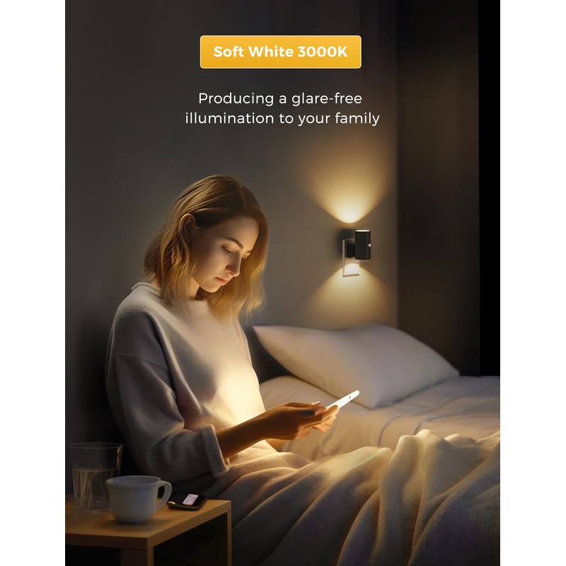 L LOHAS LED Motion Sensor Night Light Plug in, 2