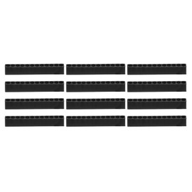 sourcing map 12pcs Plastic Hex Shank Screwdriver Bit Holder Organizer 12 Holes 1/4 Inch Plastic Drill Bits Storage Case for Any 1/4" Hex Shank Metal Driver Bits Use, Black