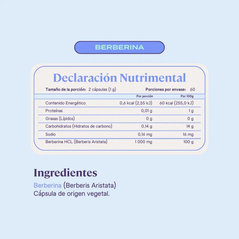 Fit Berberina 120 Cápsulas Veganas 1000mg Extracto Puro Berberis Aristata