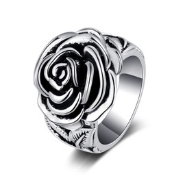 IDesign Rose Ring Retro Grunge Y2k Vintage Flower Ring For Women Mens (8)