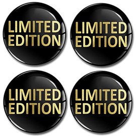 Biomar Labs® 4 x 50mm 3D Domed Car Wheel Centre Rims Hub Limited Edition Stickers Decals For Caps Vehicle Auto Tuning Emblem A 6450