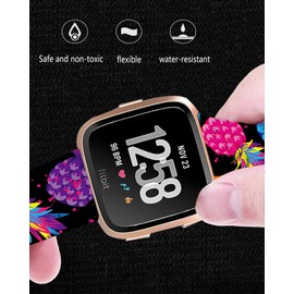 ANDRIU Compatible with Versa 4/Versa 3 Band for Women, Cute Fadeless Replacement Sport Band Strap for Versa 4/Versa 3 Smartwatch(Colorful Pineapple)