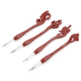 Crochet Hooks, Crochet Hook Set 8PCS Retro Birds Unique Crochet Hooks Set Knitting Smooth Needles Tools Aluminum Crochet Hook Ergonomic Handle for Beginners