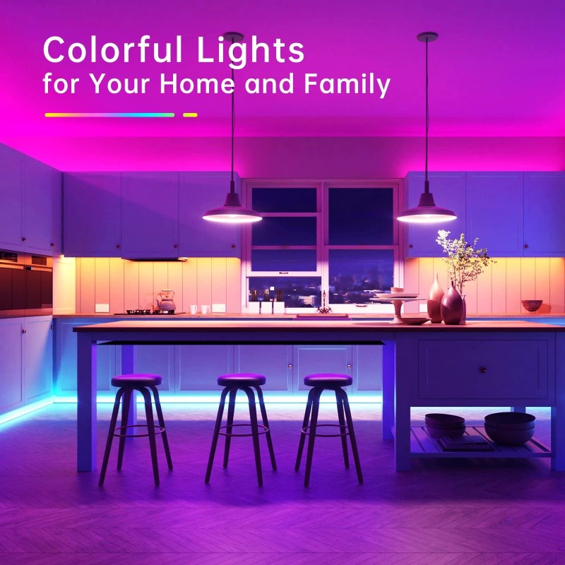 TJOY 100 ft LED Strip Lights with 44 Key Remote,