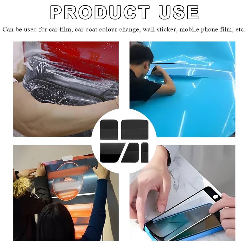 KVAEY 5 in 1 PPF Squeegee Kit, Anti-Scratch Flexible Soft