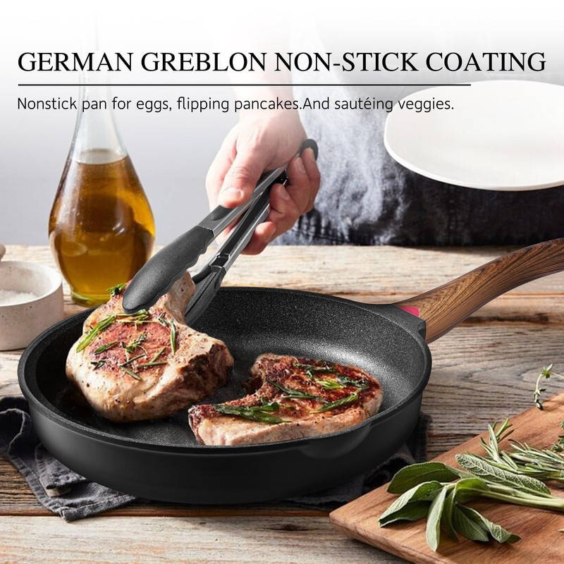 Vinchef Nonstick Frying Pan Anti Scratch,9.5 Inch Skillet Cast Aluminum