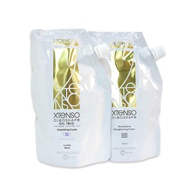 Extenso 엑스텐소 올레오쉐입 스무딩 크림 리시스턴트 헤어(저항성모발) 400ml 2제크림 (보라) X-Tenso Oleo Shape Smoothing Cream Resistant Hair 400ml 2 Creams (Purple)