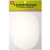 No-Sew Iron-on White Denim Oval Elbow Knee Repair Decorative Patches