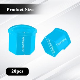 QZTYTY 20PCS Wheel Lug Nut Covers Bolt Caps, Wheel Lug Covers, 19mm Hexagonal Nut Covers with Removal Tool, Vehicle Accessories Car Tire Nut Caps Bolt Cover for Cars (Blue, 19mm)
