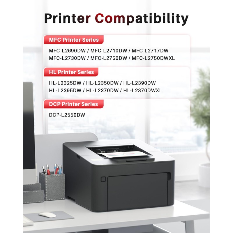 Halloya TN760 Toner Cartridge Compatible for Brother TN760 TN730 (1