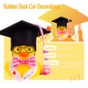 CoFuBcad Graduation Ducks Car Dashboard Decorations 2 Pack Rubber Duck