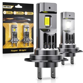 MIFMIA 𝖧𝟩 Bulbs, Real 1:1 Halogen Mini Size with Fan, 6500K Cool White, No Adapter Needed Plug-N-Play, Pack of 2, Interior Off Road Lights