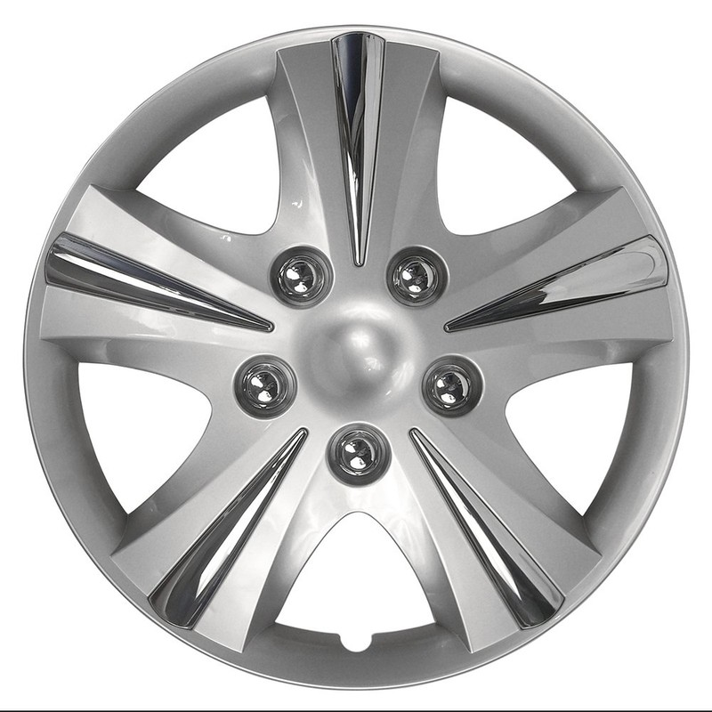 Custom Accessories 4-Pack 15" SGT-5 Wheel Covers, Replacement Hubcaps for