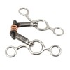 Horse Gag Ring Snaffle Stainless Steel Brass 145mm Mouthpiece Horse