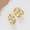 Gold Hoop Earrings Double Hoop Rhinestone Earrings for Women Dainty
