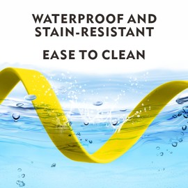 Dog Training Leash, Waterproof Long Dog Leash, TPU Material is Easy to Clean, 10FT/15FT/30FT/50FT Great for Recall Training,Swimming,Outside,Beach,Lawn,Yard (Yellow, 16FT)