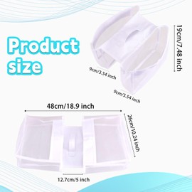 lasuroa Bath Toy Organizer with Handle, Nylon Mesh Bathtub Toy Storage Bag with Double-Compartment & Inner Pocket Bathroom Supplies for Tub