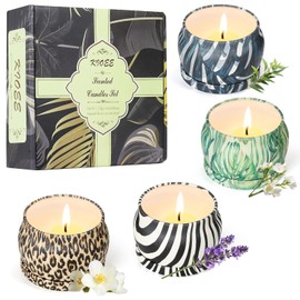 SYCYKA Velas Aromáticas, Cera de Soja 100% Pura, Juego de 4 Vela Aromática Para Yoga, Meditación, Ayudar a Dormir, es perfecto para regalos como el Día de la Madre, Navidad, San Valentín