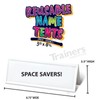 Trainers Warehouse Heavy Duty Premium Reusable Name Cards, White, Dry-Erase