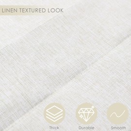 Momooda Foldable Waterproof Shower Curtain, Anti-Mould Linen with Hooks, Magnetic Shower Curtain for Bathroom, Beige, 100 x 200 cm