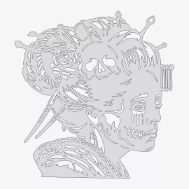 Wraith SprayWorks Geisha #2 - Reusable Airbrush Stencil Template