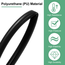 M METERXITY Pneumatic Tubing Pipe, 4mm(ID) x6mm(OD) PU Polyurethane Air Compressor Hose for Air Compressor Fitting/Gas/Fluid Transfer, Air Hose Line Tube [2M/6.56ft, Black]