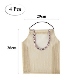 LUXIAOBAO 4 Pcs Hanging Storage Mesh Bags Pulling resistance Storage Tote Bags Mesh Grocery Bags for Garlics, Potatoes, Onions