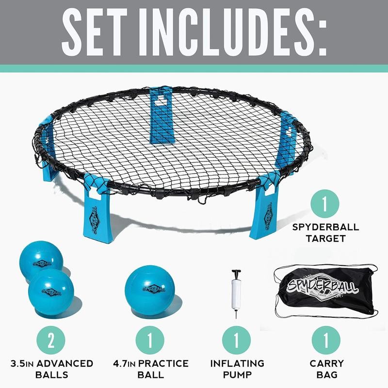 Franklin Sports Spyderball Game Set - Includes 3 Balls, Carrying