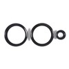 DIYUCAR Aluminium Alloy Car Air Conditioning Volume Knobs Ring Cover