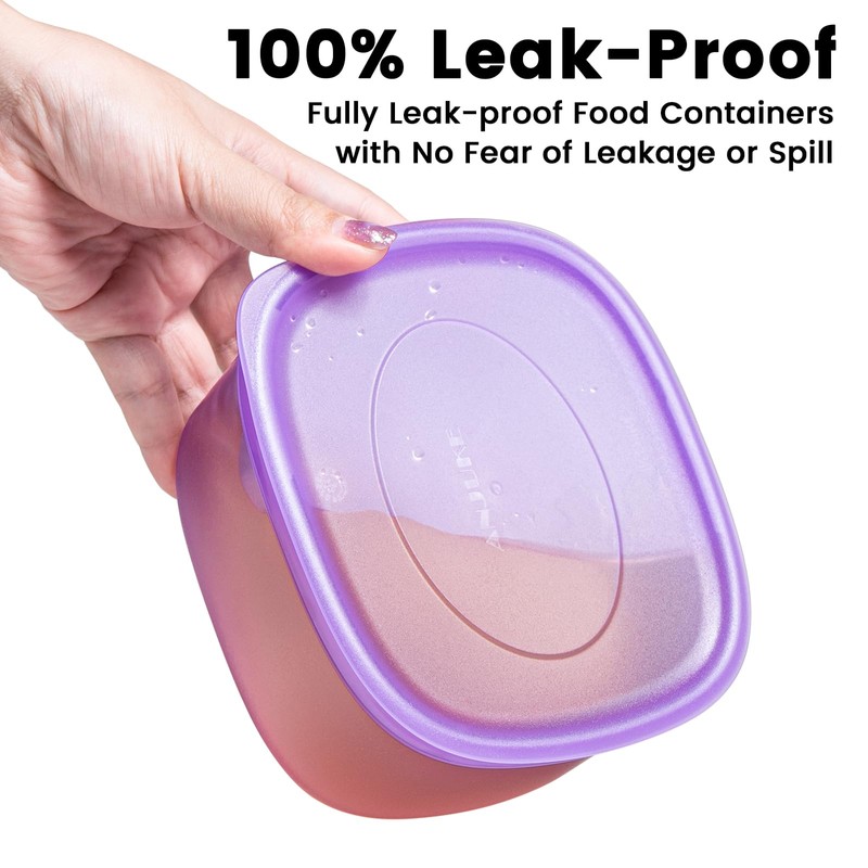ANJUKE 7-Pack Meal Prep Containers (500ml / 17oz) — Reusable