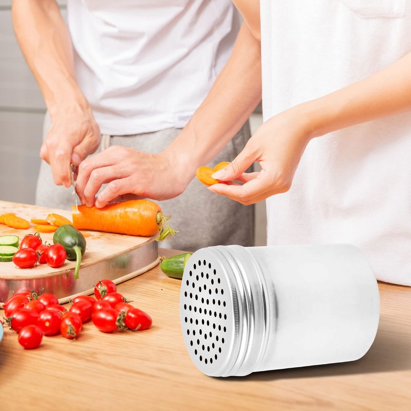 (Set of 2) Dredge Shakers 10 oz, Stainless Steel Spice