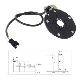 PA Products Electric Bike PAS JST SM 3 Pin Pedal Assist Cadence Sensor 5 Magnet Ebike V12-50