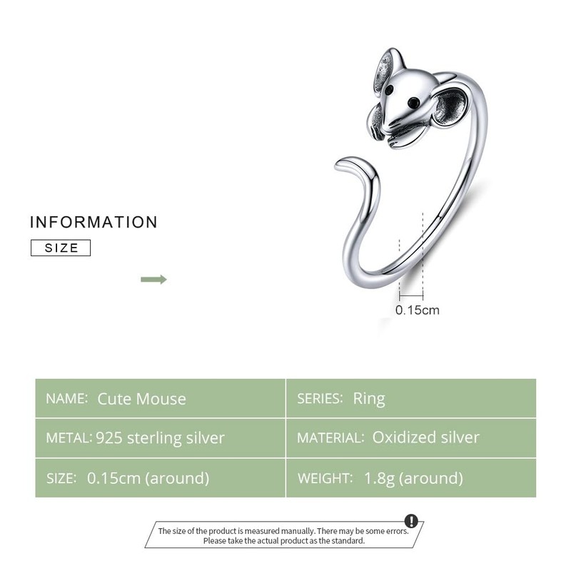 Rockyu Men's Ring, 925 Silver, Children's Year, Zodiac Sign, Design,
